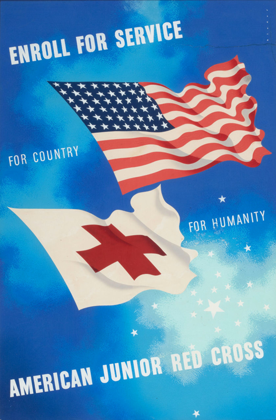 Joseph Binder - Enroll For Service, American Junior Red Cross, poster illustration, 1951