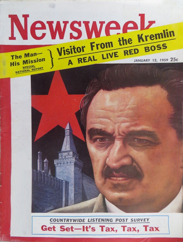 Cover of Newsweek, Kruschev, March 16th 1959