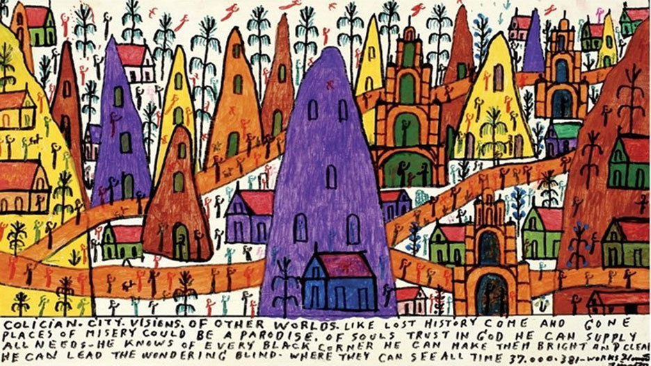 Howard Finster - Colician City, Visions of Other Worlds