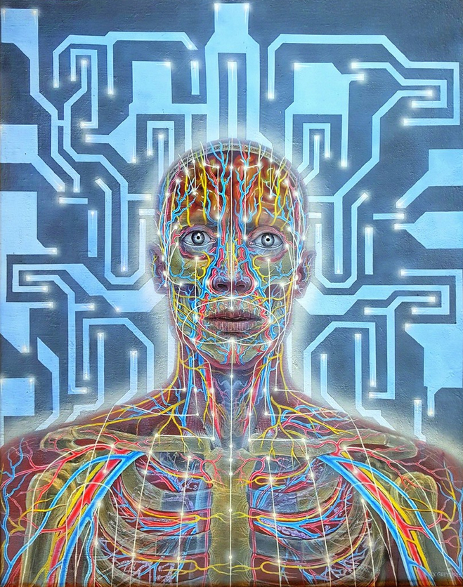 Alex Grey - Body, Mind and Spirit, 1985