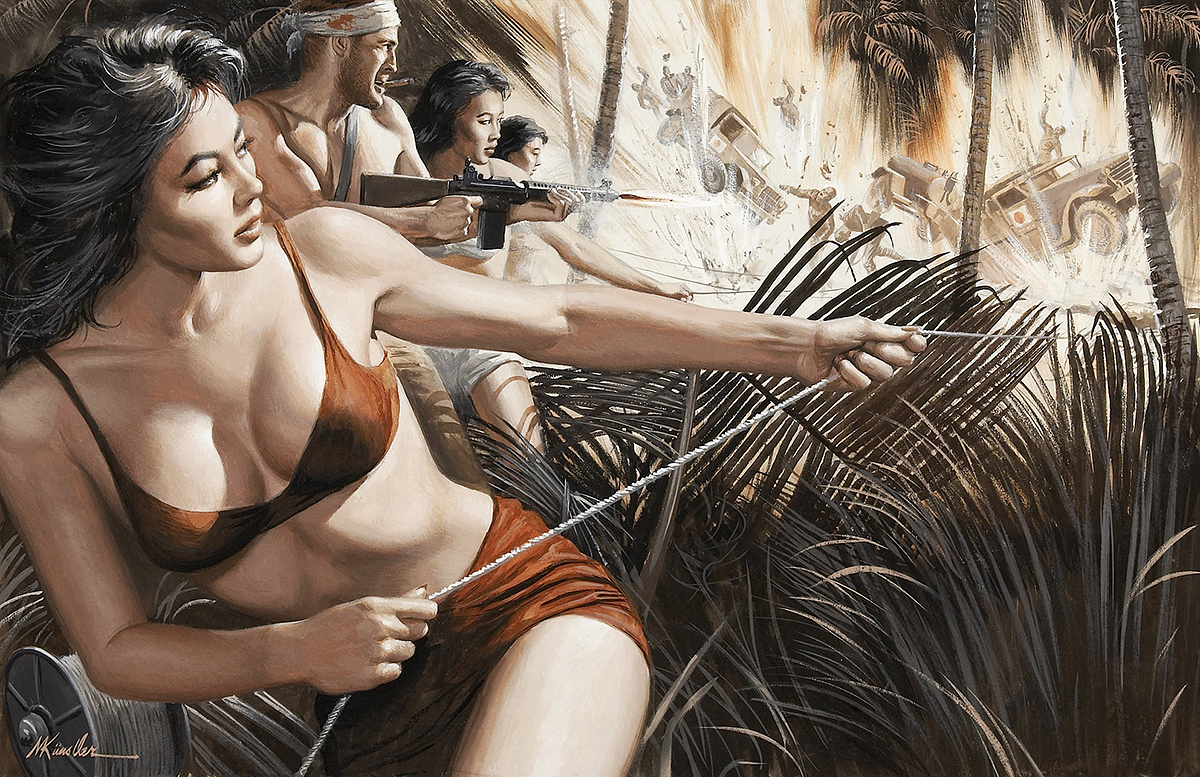 Mort Kunstler - G.I. Tiger-Bandit of Saipan, 1965