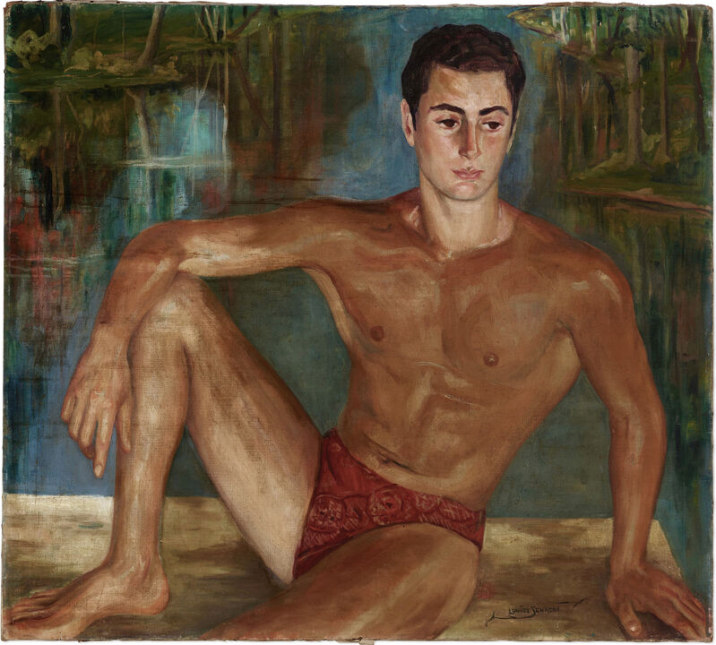 Louise Schacht - Nude Man In Bathing Suit