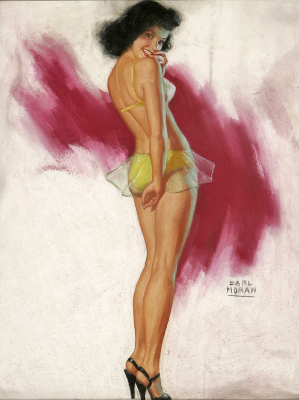 Earl Moran - Girl in Yellow Bikini