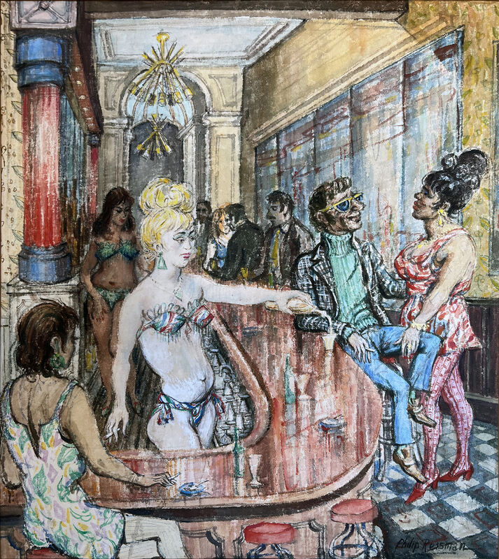 Philip Reisman - Frolic Club IV, New York City 1960's - Barmaid, Strip Club Gritty Social Realism