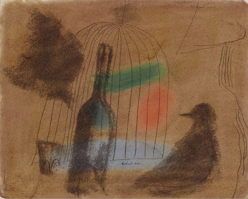 Paul Rand - Untitled, Wine Bottle and Bird Cage