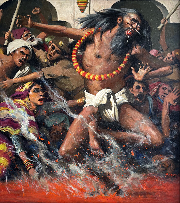 Robert Riggs - Indian Ritual  Walking on Fire,  Firewalking Ceremony