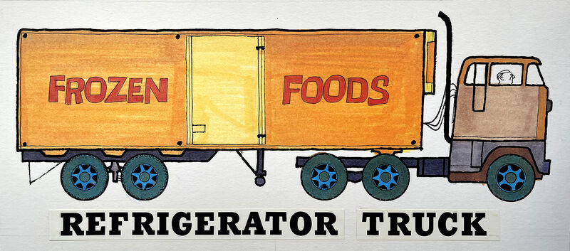 Art Seiden - Children's Illustration of a Frozen Food Truck