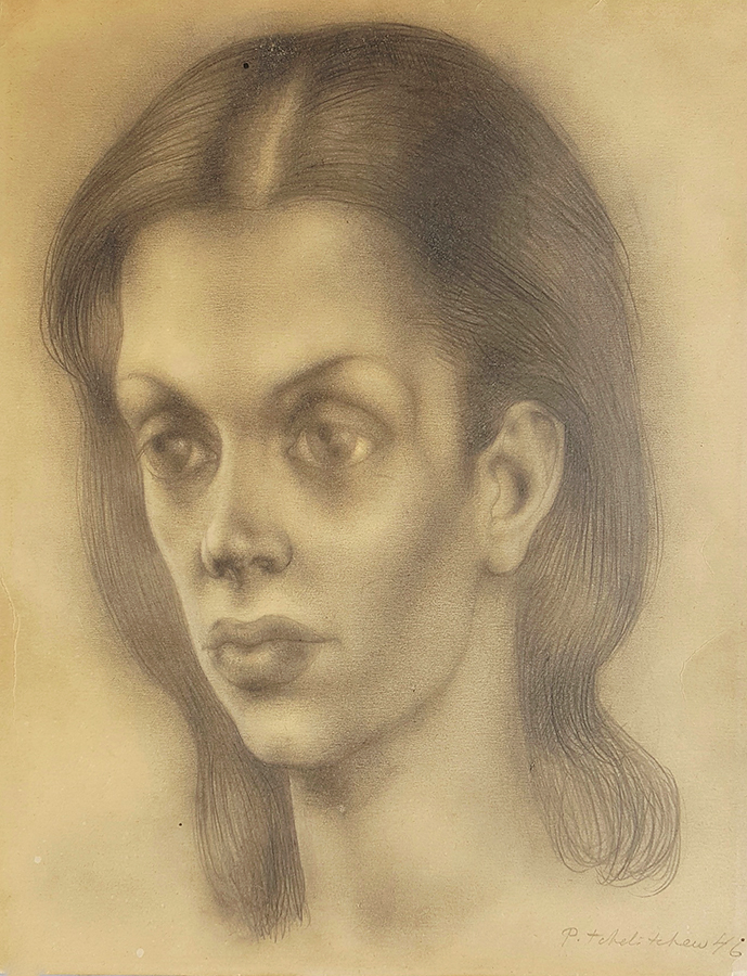 Pavel Tchelitchew - Portrait of Bachoo, Countess Woronzow, 1946